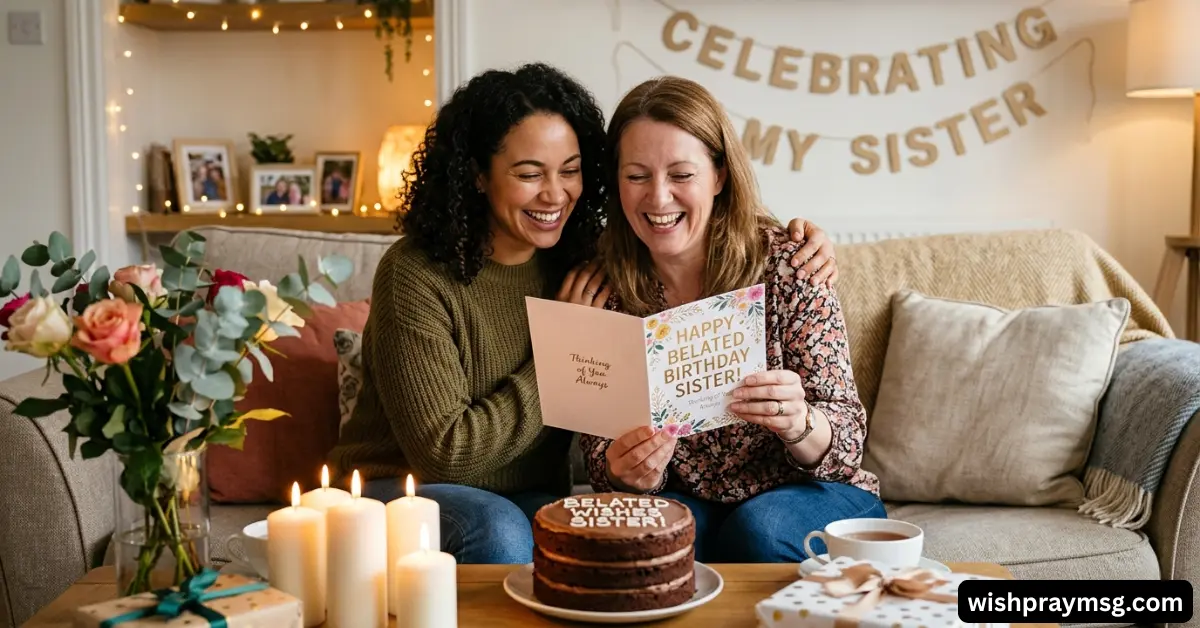 45+ Heartfelt Belated Birthday Wishes for Sister