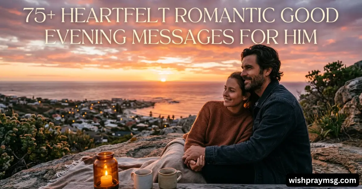 75+ Heartfelt Romantic Good Evening Messages for Him
