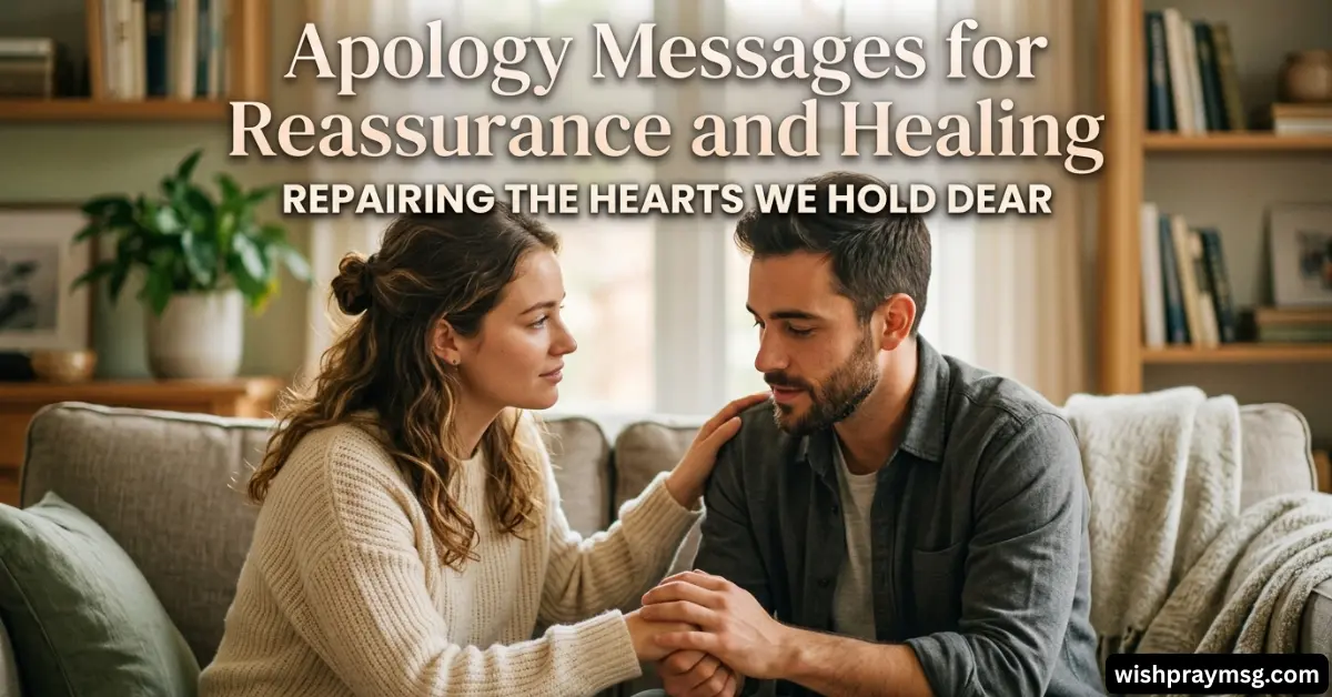 Apology Messages for Reassurance and Healing