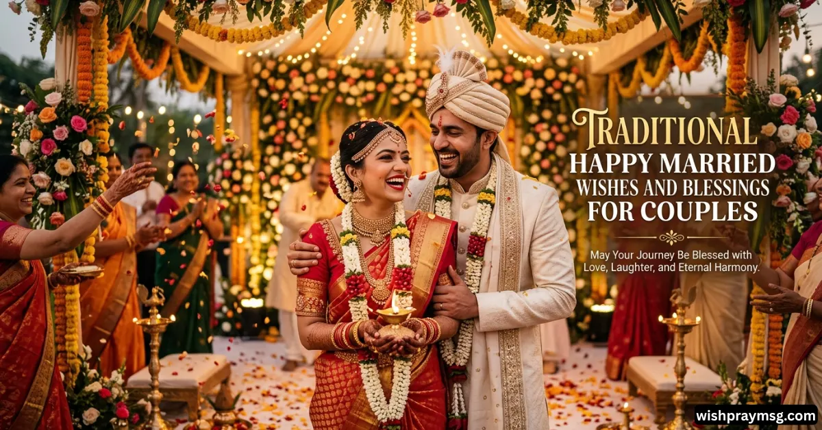 Traditional Happy Married Wishes and Blessings for Couples