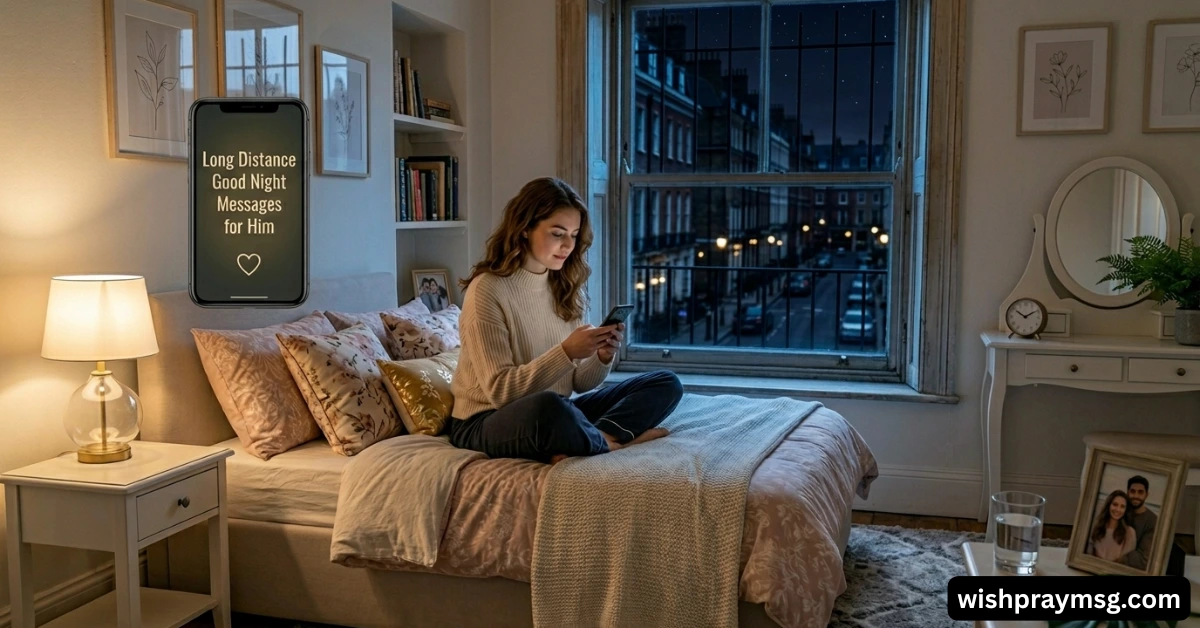 Long Distance Good Night Messages for Him