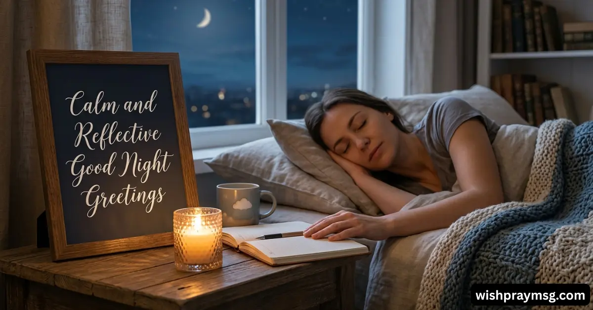 Calm and Reflective Good Night Greetings