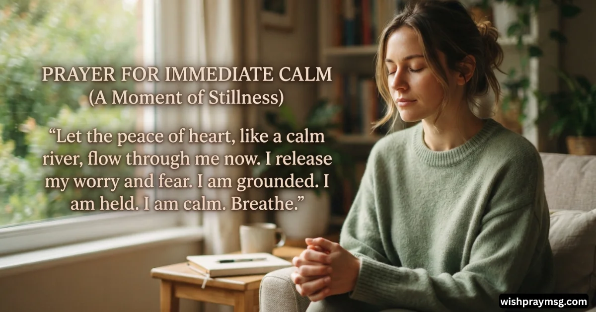 Prayers for Immediate Calm in Anxiety