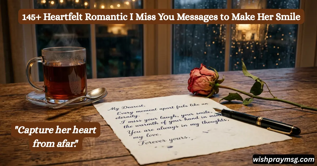 145+ Heartfelt Romantic I Miss You Messages to Make Her Smile
