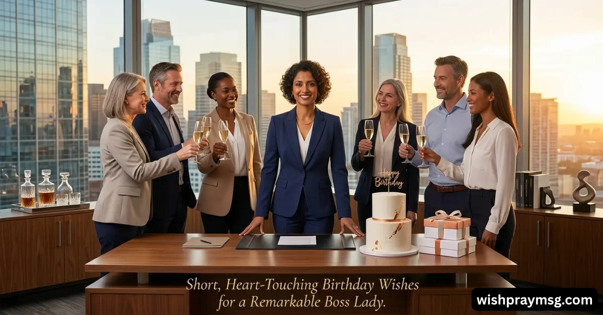 Short Heart Touching Birthday Wishes for Boss Lady