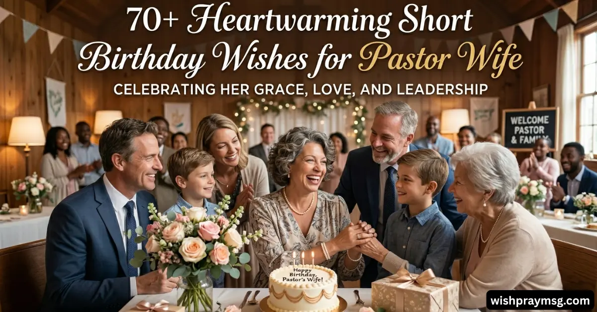 70+ Heartwarming Short Birthday Wishes for Pastor Wife