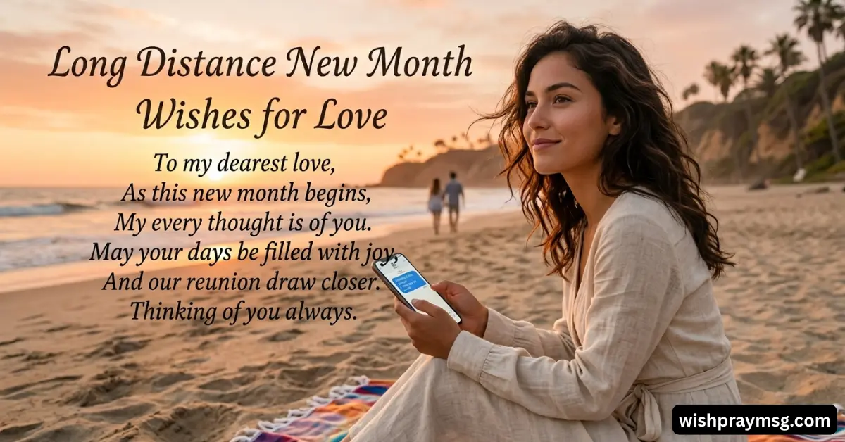 Long Distance New Month Wishes for Love