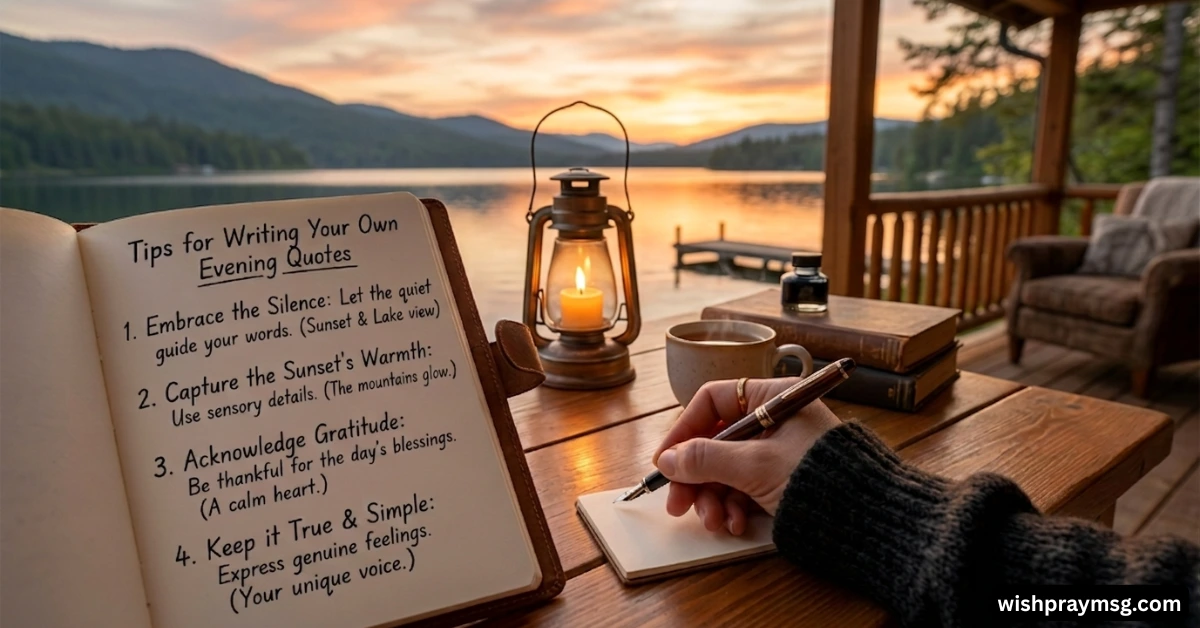 Tips for Writing Your Own Evening Quotes