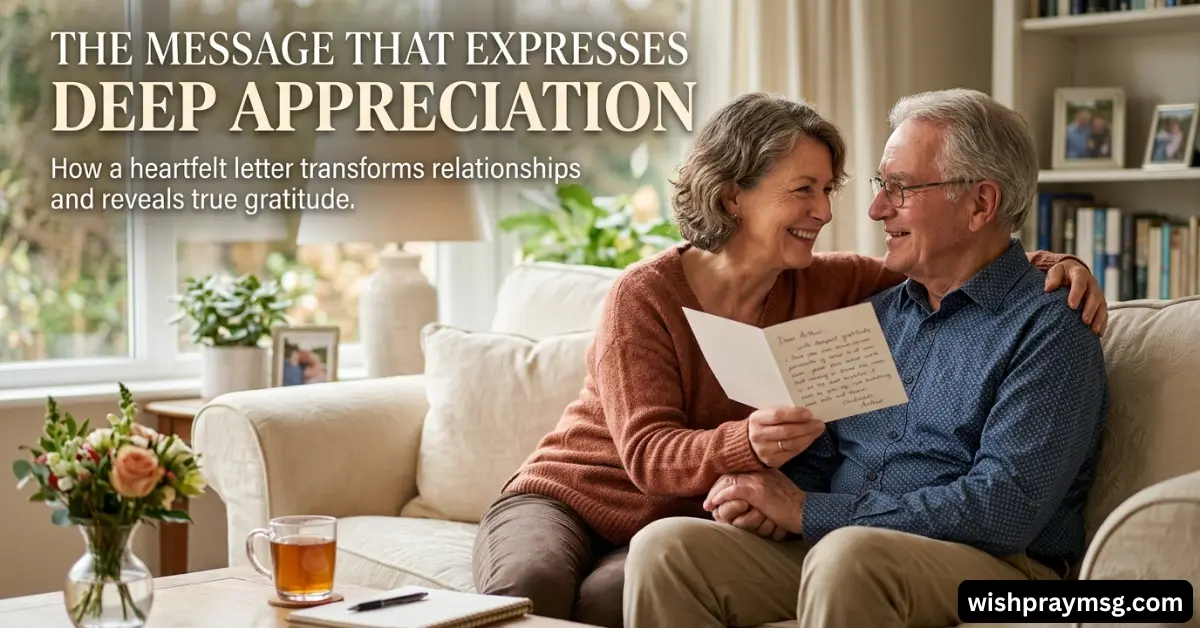 The Message That Expresses Deep Appreciation