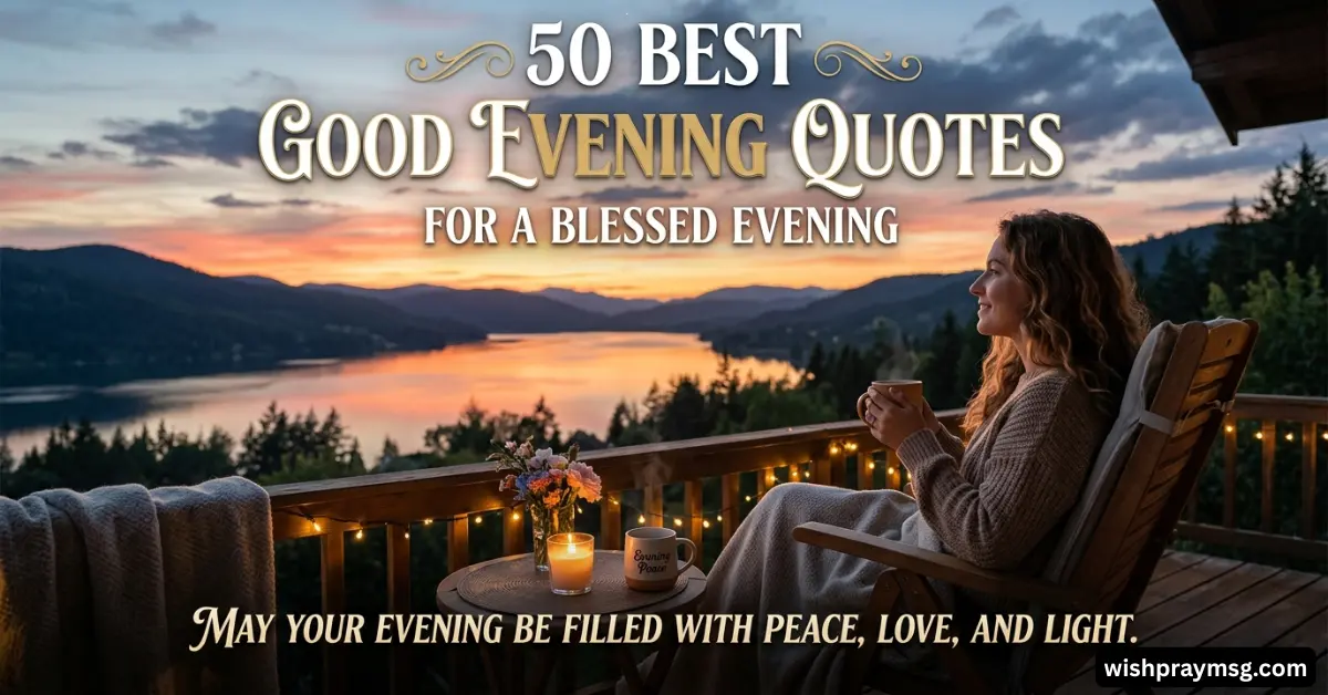 50 Best Good Evening Quotes for a Blessed Evening