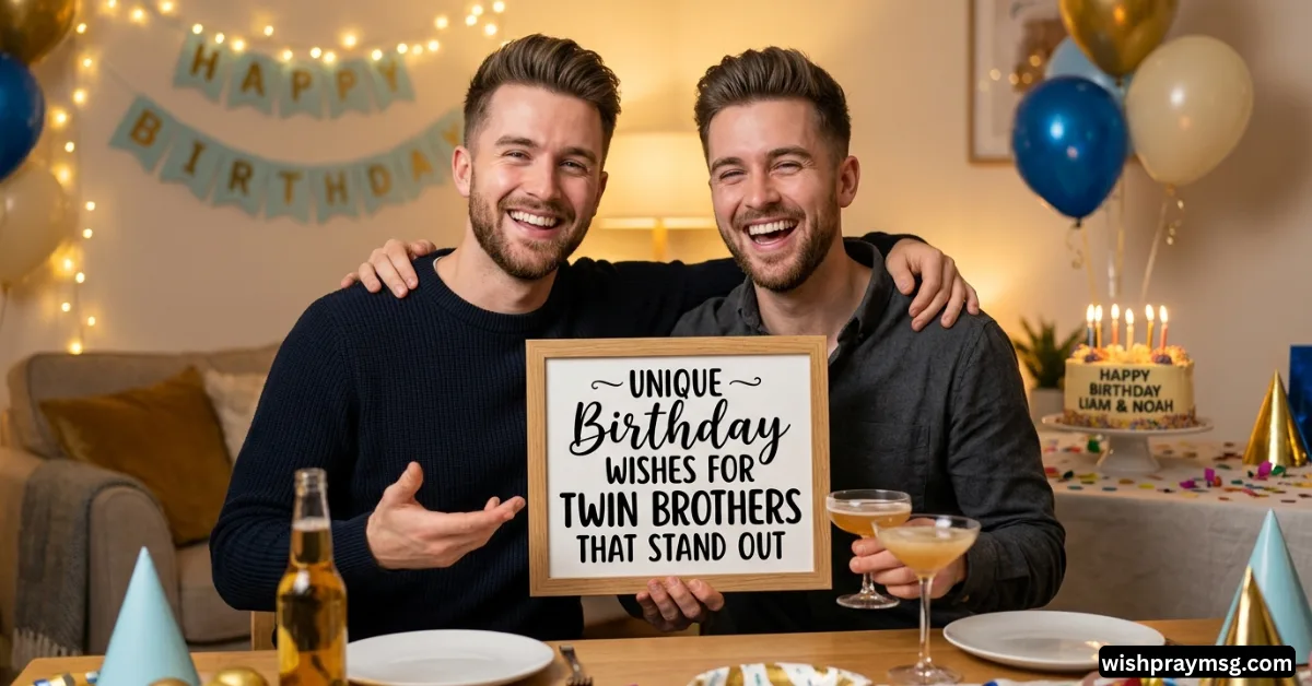 Unique Birthday Wishes for Twin Brothers That Stand Out