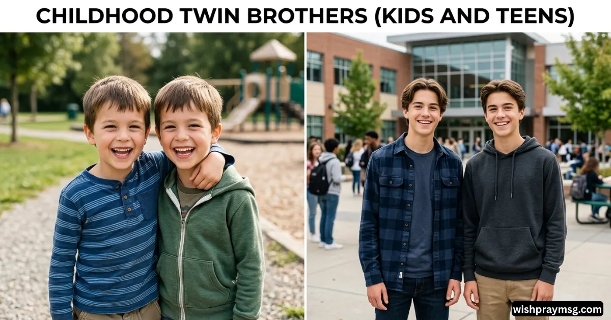 Childhood twin brothers (kids and teens)