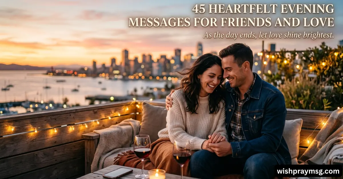 45 Heartfelt Evening Messages for Friends and Love