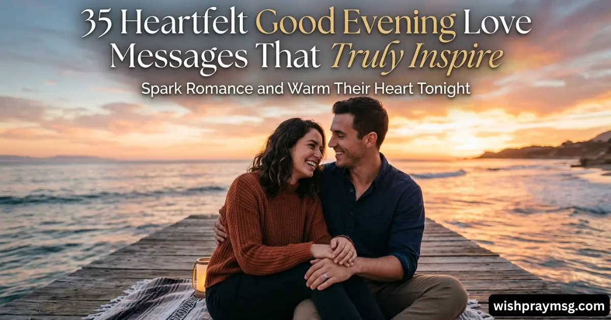 35 Heartfelt Good Evening Love Messages That Truly Inspire