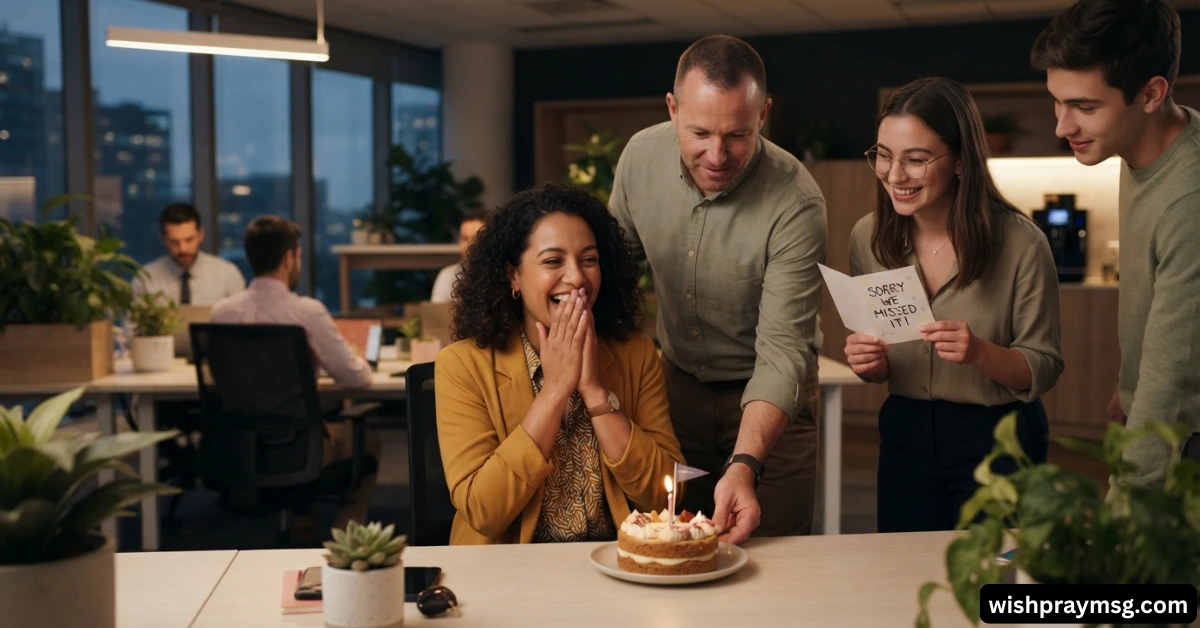 Belated Birthday Wishes for Coworkers